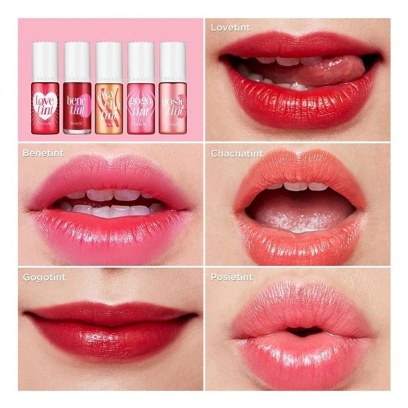 BENEFIT GOGO TINT BRIGHT CHERRY LIP & CHEEK STAIN 0.2 FL (NEW WITH TAGS) - Picture 6 of 8